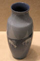 Earthenware gray vase by John Hamilton Delaney Wareham of Rookwood Pottery Co. of Cincinnati at Cincinnati Art Museum. Cincinnati, OH.
