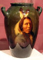 Earthenware vase with Lone Elk, Sioux by Matthew Andrew Daly of Rookwood Pottery Co. of Cincinnati at Cincinnati Art Museum. Cincinnati, OH