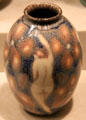 Earthenware vase with nude by Jens Jenson of Rookwood Pottery Co. of Cincinnati at Cincinnati Art Museum. Cincinnati, OH.