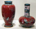 Enamelware vases from Japan at Cincinnati Art Museum. Cincinnati, OH.