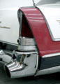 Tailfin of 1956 Packard Caribbean convertible at Packard Museum. Warren, OH.