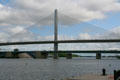 Craig Memorial Bridges by Figg Bridge Engineers over Maumee River. Toledo, OH.