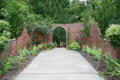 Garden wall in Wildwood Manor House gardens. Toledo, OH.