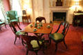 Informal room with tea table & Davenport desk at Wildwood Manor House. Toledo, OH.