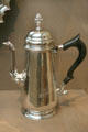 American silver Rococo coffee pot by Thomas Hammersly at Toledo Museum of Art. Toledo, OH.
