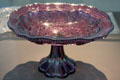 Pressed amethyst glass compote by Boston & Sandwich Glass Works at Toledo Glass Pavilion. Toledo, OH.