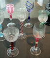 Glass goblets by A. Douglas Nash of Libbey Glass Co. at Toledo Glass Pavilion. Toledo, OH.
