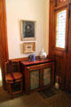Ornate cupboard inside side door of Hayes Presidential Home. Fremont, OH.