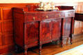 Gothic-style sideboard in dining room at Hayes Presidential Home. Fremont, OH.