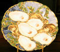 President Rutherford B. Hayes China plate with oysters painting by Haviland at Hayes Presidential Center. Fremont, OH.