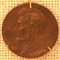 Abraham Lincoln medal. Fremont, OH.