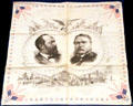 President James Abram Garfield & VP Chester Alan Arthur printed cloth. Fremont, OH.