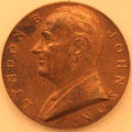 36: Lyndon Baines Johnson medal. Fremont, OH.
