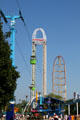 Power Tower & Top Thrill Dragster roller coasters at Cedar Point. Sandusky, OH.