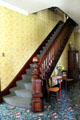 Staircase in John Wright Mansion at Historic Lyme Village Museum. Bellevue, OH.