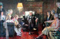 Painting of senior Edison with family at Edison Birthplace Museum. Milan, OH.