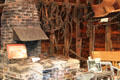 Furnace in blacksmith shop at Milan Historical Museum. Milan, OH.
