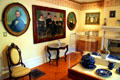 Collection of paintings & ceramics in Galpin house at Milan Historical Museum. Milan, OH.