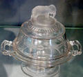 Jumbo Butter Dish by Canton Glass Co. at Milan Historical Museum. Milan, OH.