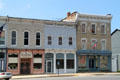 Italianate buildings including IOOF block on Milan town square. Milan, OH.