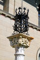 Wrought iron lamp outside Cox Administration Building at Oberlin College. Oberlin, OH.