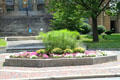 Flower bed before Seneca County Courthouse. Tiffin, OH.
