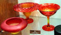 Red amberina glass at Tiffin Glass Museum. Tiffin, OH.