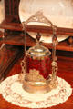 Silver & ruby glass pickle jar at Ida Saxton McKinley Historic House. Canton, OH.