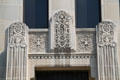 Detail of decorative carvings on AT&T building. Akron, OH.