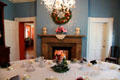 Dining room at Col. Simon Perkins Stone Mansion. Akron, OH.