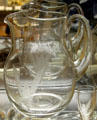 Gallagher Pitcher with etched Victory Eagle at National Heisey Glass Museum. Newark, OH.
