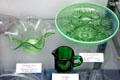 Green West Virginia glass at Degenhart Paperweight & Glass Museum. Cambridge, OH.