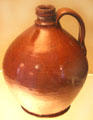Redware jug at Museum of Ceramics. East Liverpool, OH.