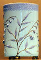 Whiteware vase with flowers at Museum of Ceramics. East Liverpool, OH.