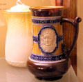 Pitcher made for World's Columbian Exposition by Doulton Pottery of England at Museum of Ceramics. East Liverpool, OH.