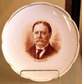 William Howard Taft Whiteware plate by Vodrey Pottery Co. of East Liverpool at Museum of Ceramics. East Liverpool, OH.