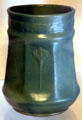 Zanesville Stoneware Pottery vase in blue at Mathews House Museum. Zanesville, OH