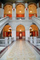 Marble hallway in annex of Ohio State Capitol. Columbus, OH