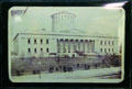 Photo of Ohio State Capitol 1865 draped in mourning crepe for Abraham Lincoln at museum of Ohio State Capitol. Columbus, OH.