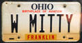 Walter Mitty Ohio license plate at The James Thurber House. Columbus, OH.