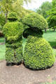 French Topiary Garden figure of man & woman. Columbus, OH.