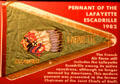 Pennant of Lafayette Escadrille of American pilots who flew for France in WWI at National Museum of USAF. Dayton, OH.