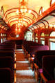 Interior of Detroit & Mackinac railway passenger coach at Carillon Historical Park. Dayton, OH.