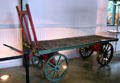 Railway station baggage cart with wooden wheels at Carillon Historical Park. Dayton, OH.