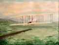 Painting of Wright flyer at Hawthorn Hill. Dayton, OH.