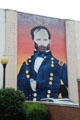 General William T. Sherman mural on Ohio Glass Museum. Lancaster, OH.