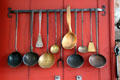 Collection of ladles in kitchen at Johnston Farm. Piqua, OH.