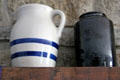 Ceramic pitcher & crock in kitchen at Johnston Farm. Piqua, OH.