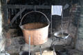 Andiron & kettles in kitchen at Johnston Farm. Piqua, OH.