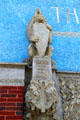 Stone lion on Sullivan's People's Federal Savings & Loan Assn. Sidney, OH.
